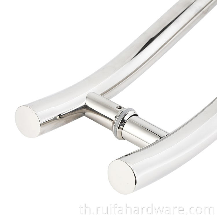 มือจับประตูกระจกสแตนเลสสตีลรูปตัว S (2) S-shaped Stainless Steel Glass Door Handle (2)